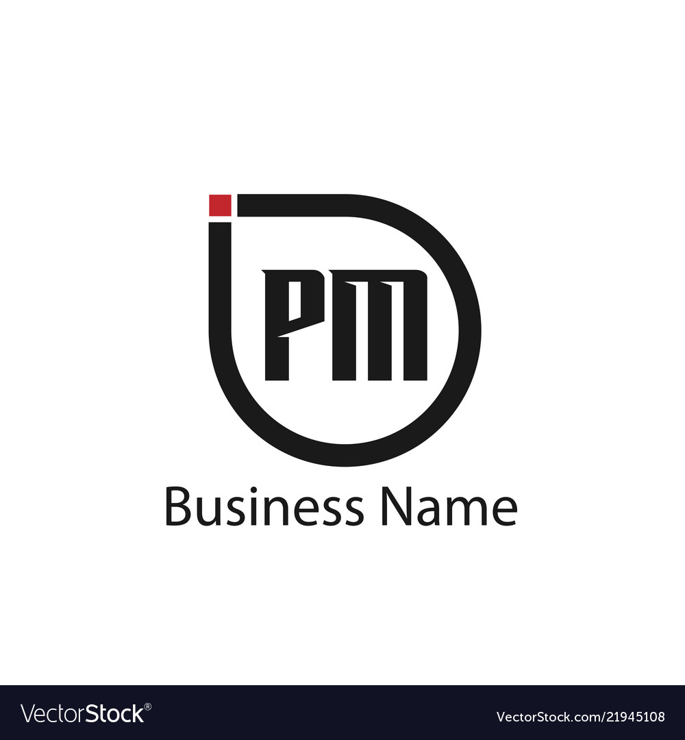 Original Buchstaben pm Logo Vorlage Design vector image Original Buchstaben pm Logo Vorlage Design