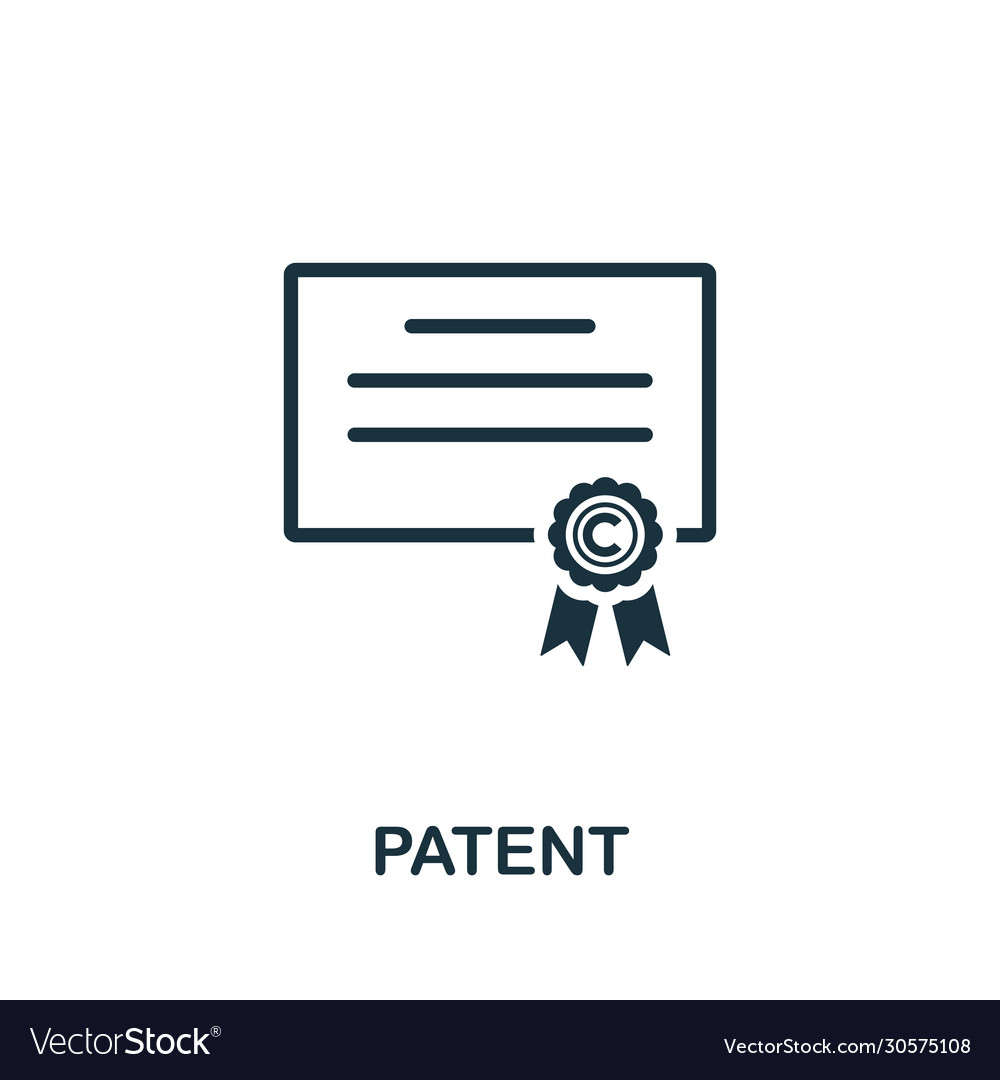 Patent icon simple element from intellectual Vector Image