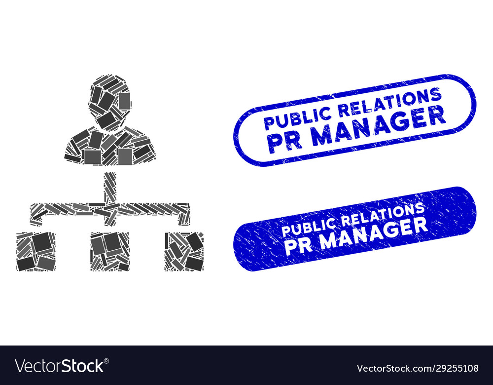 Rectangle collage user hierarchy with scratched vector image Rectangle collage user hierarchy with scratched