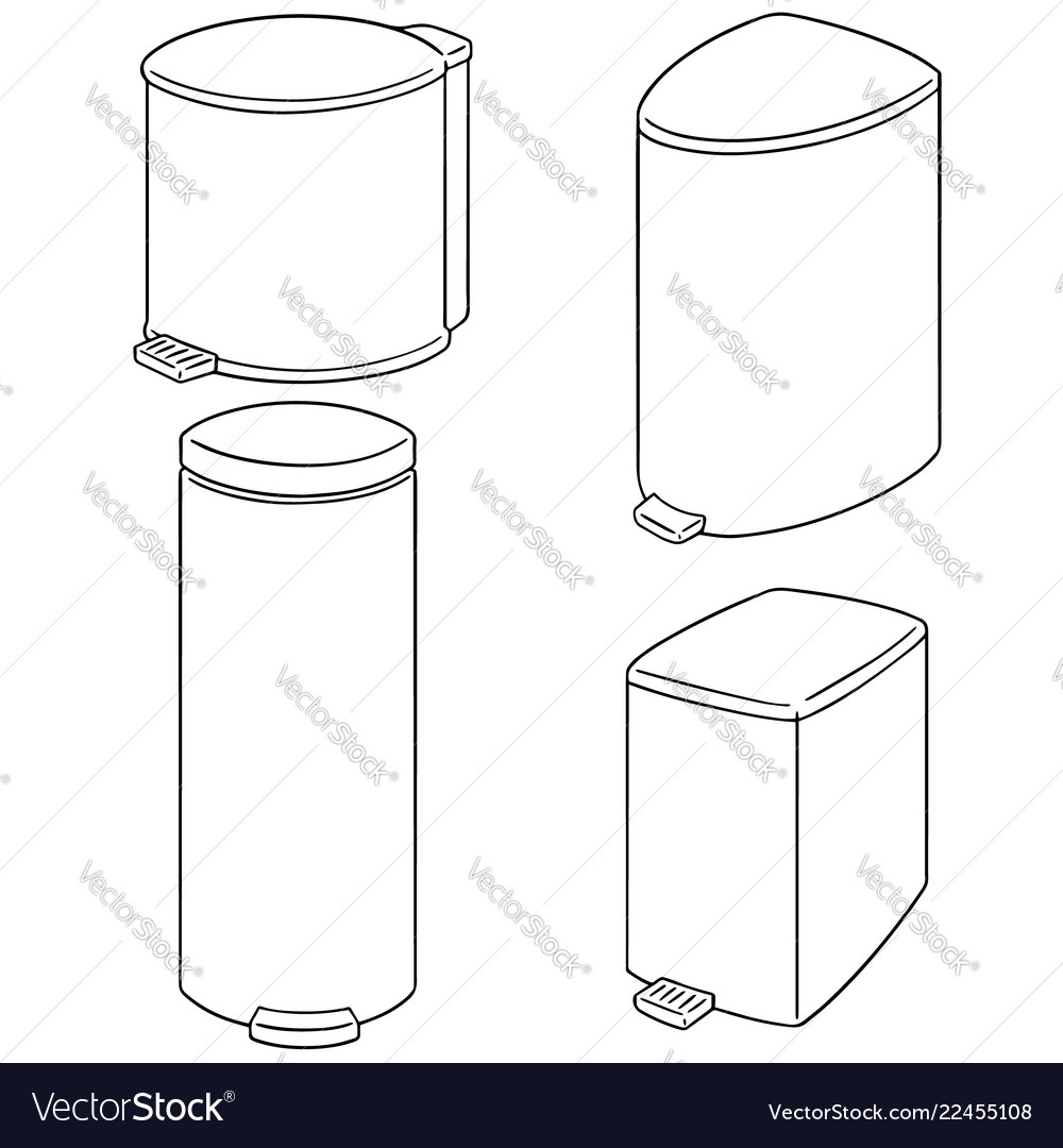 Set of recycle garbage vector image Set of recycle garbage