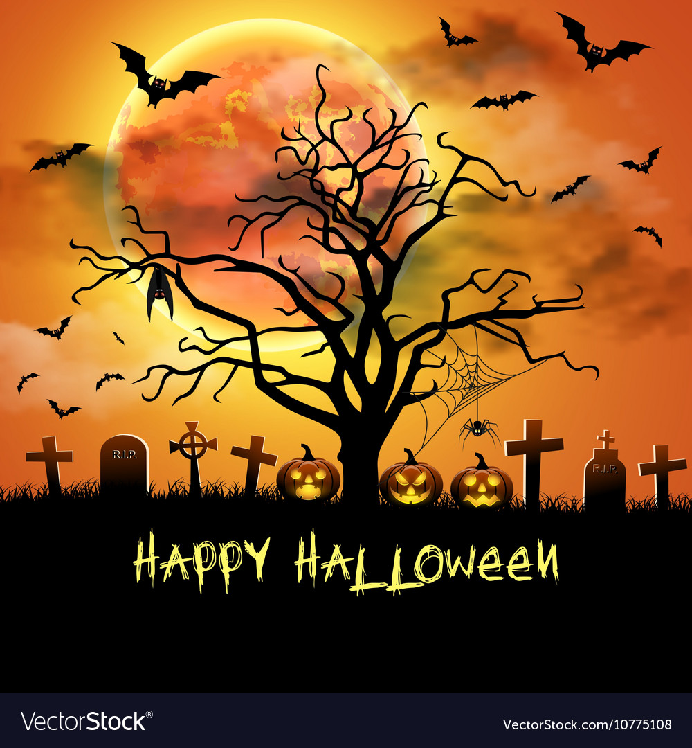 Spooky card for halloween