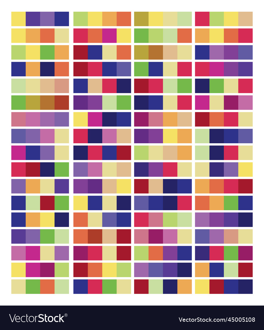 Warm color palette swatches