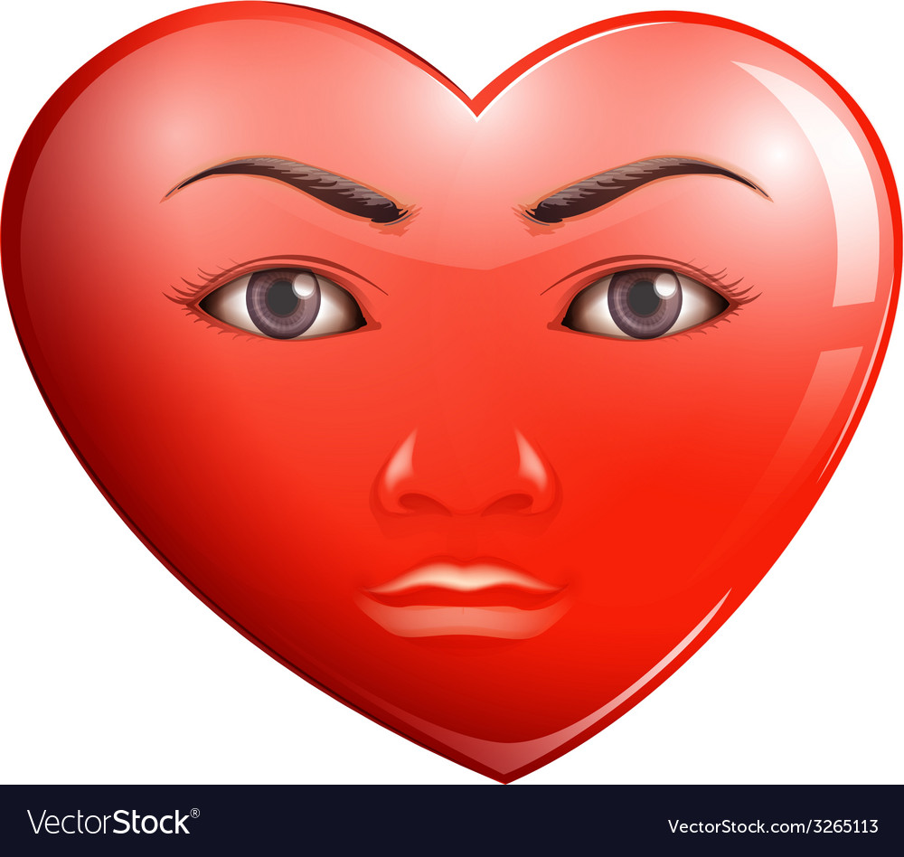 A heart with face