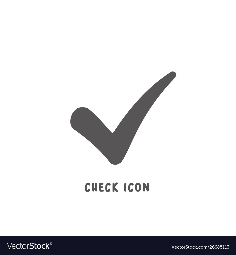 Check icon simple flat style vector image Check icon simple flat style