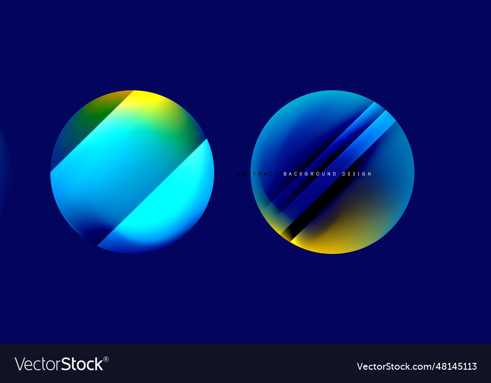 Circles with glossy surface and light and shadow Vector Image