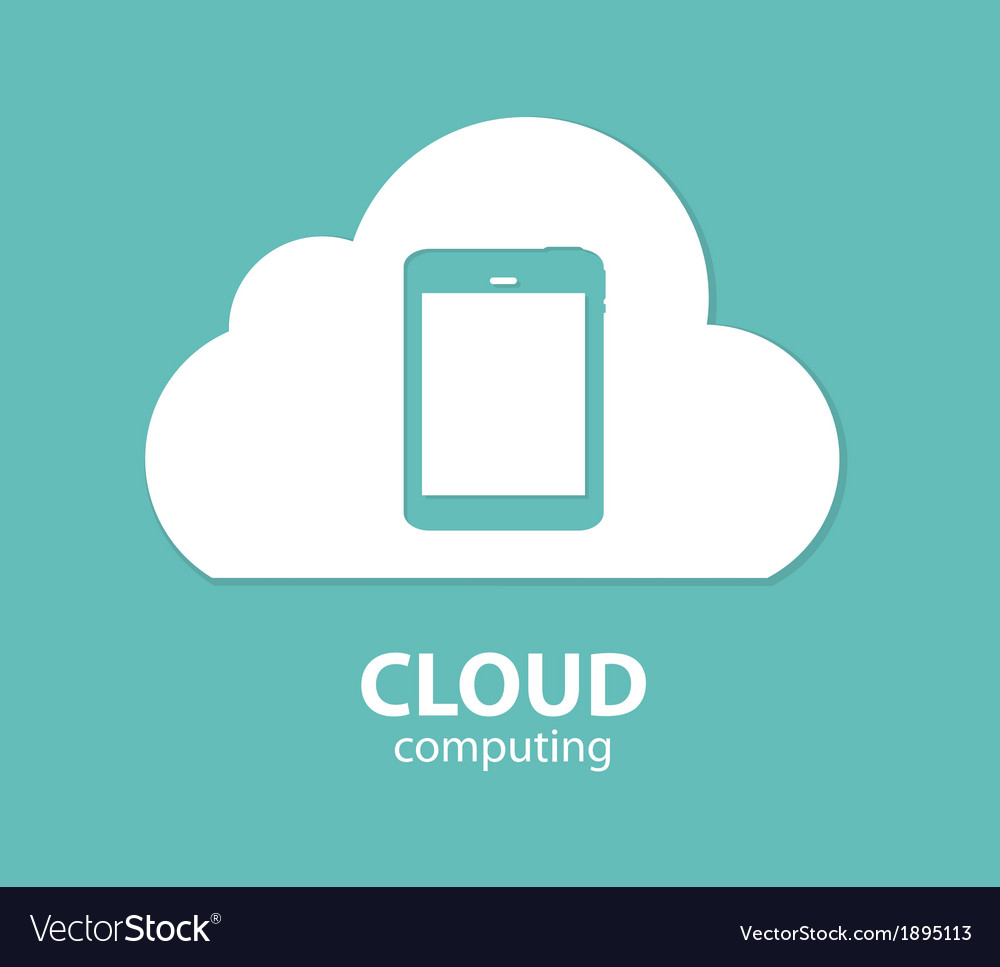 Cloud computing concept on different electronic