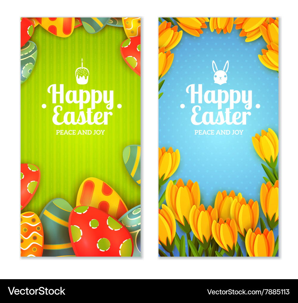 Easter banner set Royalty Free Vector Image - VectorStock