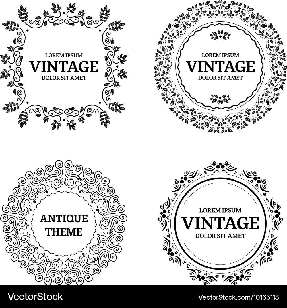 Elegant floral monogram Royalty Free Vector Image