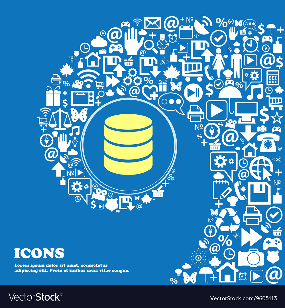 Hard Disk & Database Icon Set