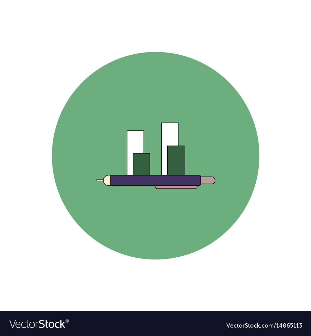 In flat design of column chart