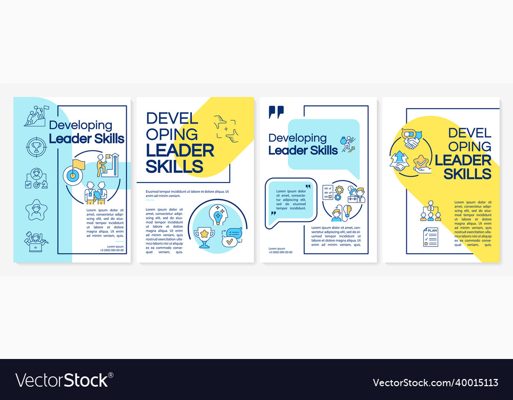 Lader skills brochure template vector image Lader skills brochure template
