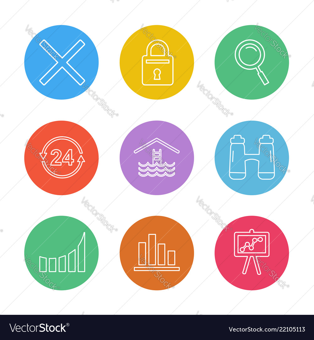 Lock search cross chart graph percentage