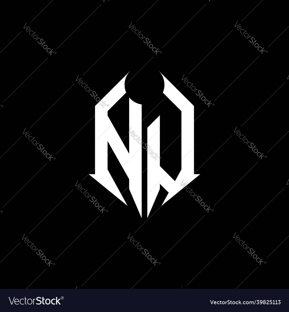 Nu logo monogram design template