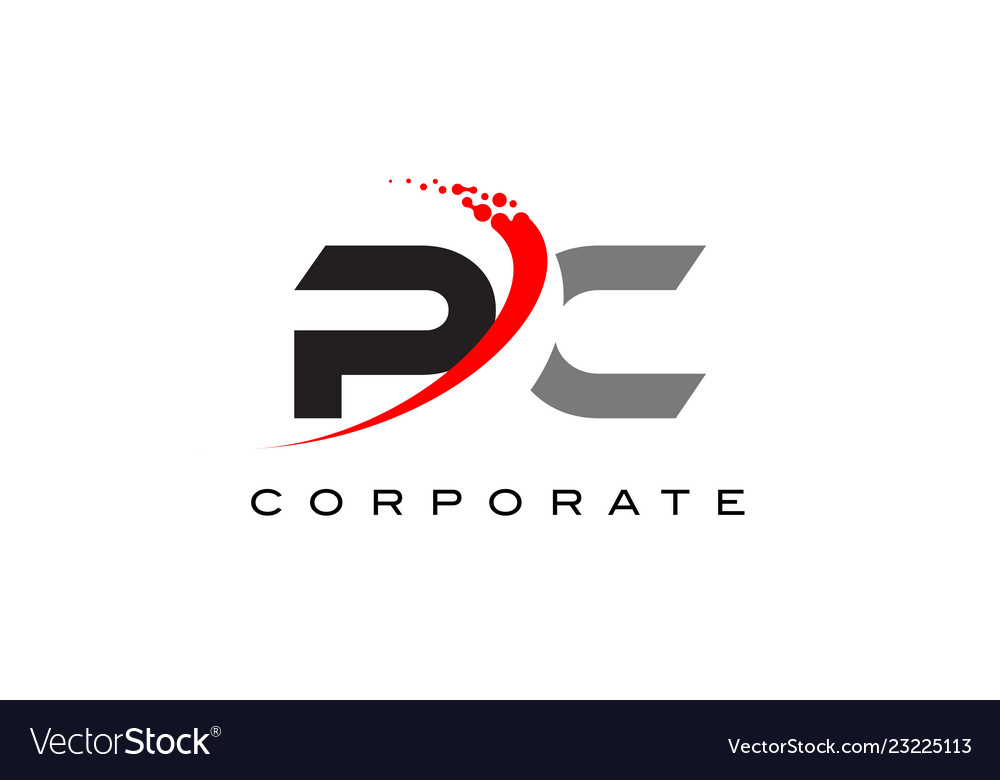 Initial Letter Pc Logo Design Monogram Stock Vector (Royalty Free)  2246104273 | Shutterstock