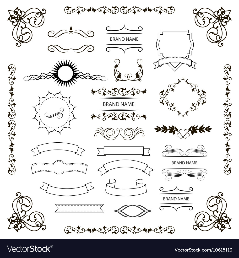 Set of graphic elements for design Royalty Free Vector Image