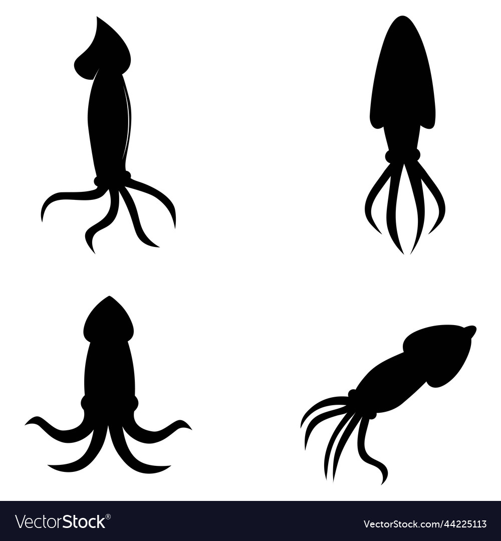 Set of squid icon logo free