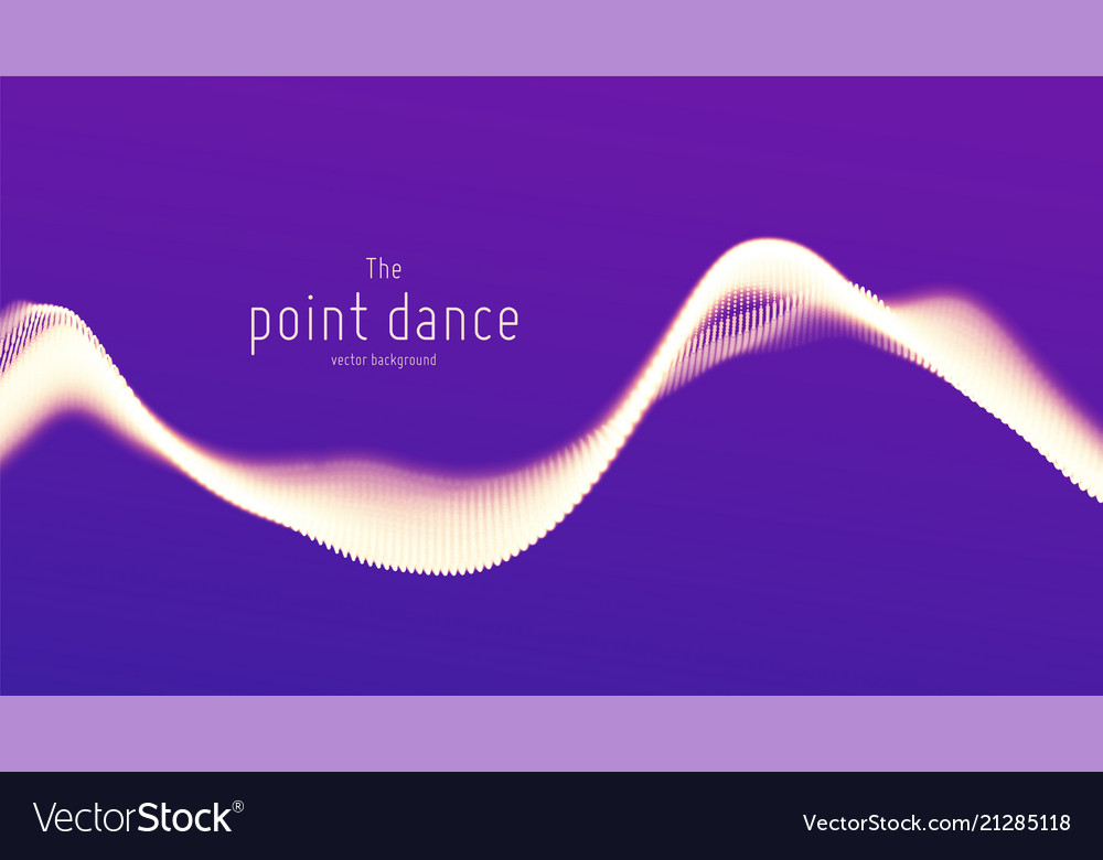 Abstract violet particle wave points array vector image Abstract violet particle wave points array