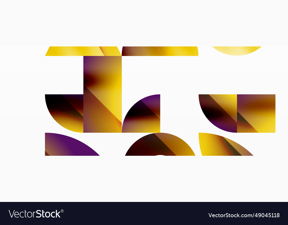 Assorted geometric shapes unite in a minimalistic vector image Assorted geometric shapes unite in a minimalistic
