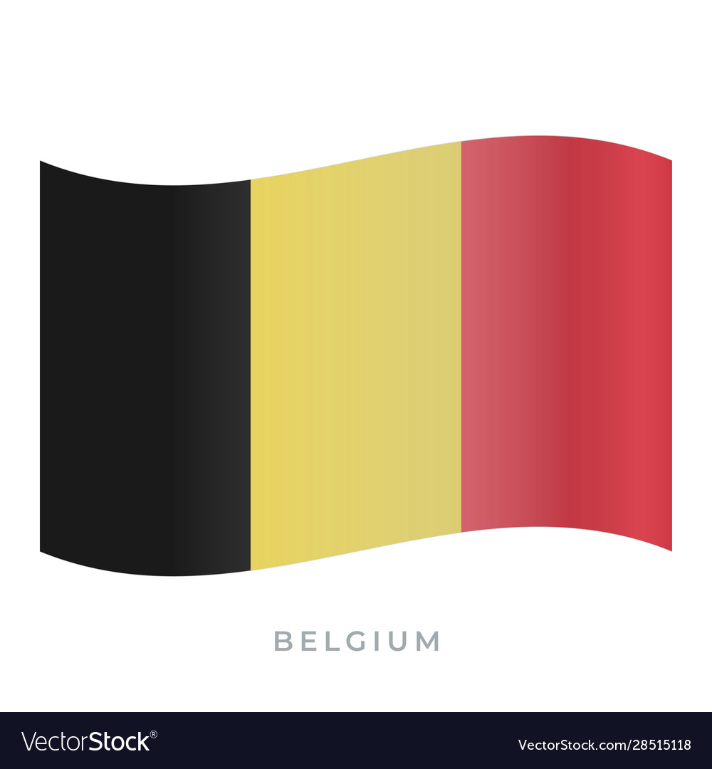 Belgien Flagge Icon - Waving
