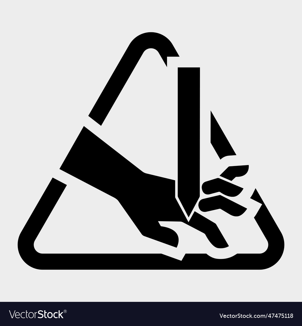 Cutting of fingers straight blade symbol sign Vector Image