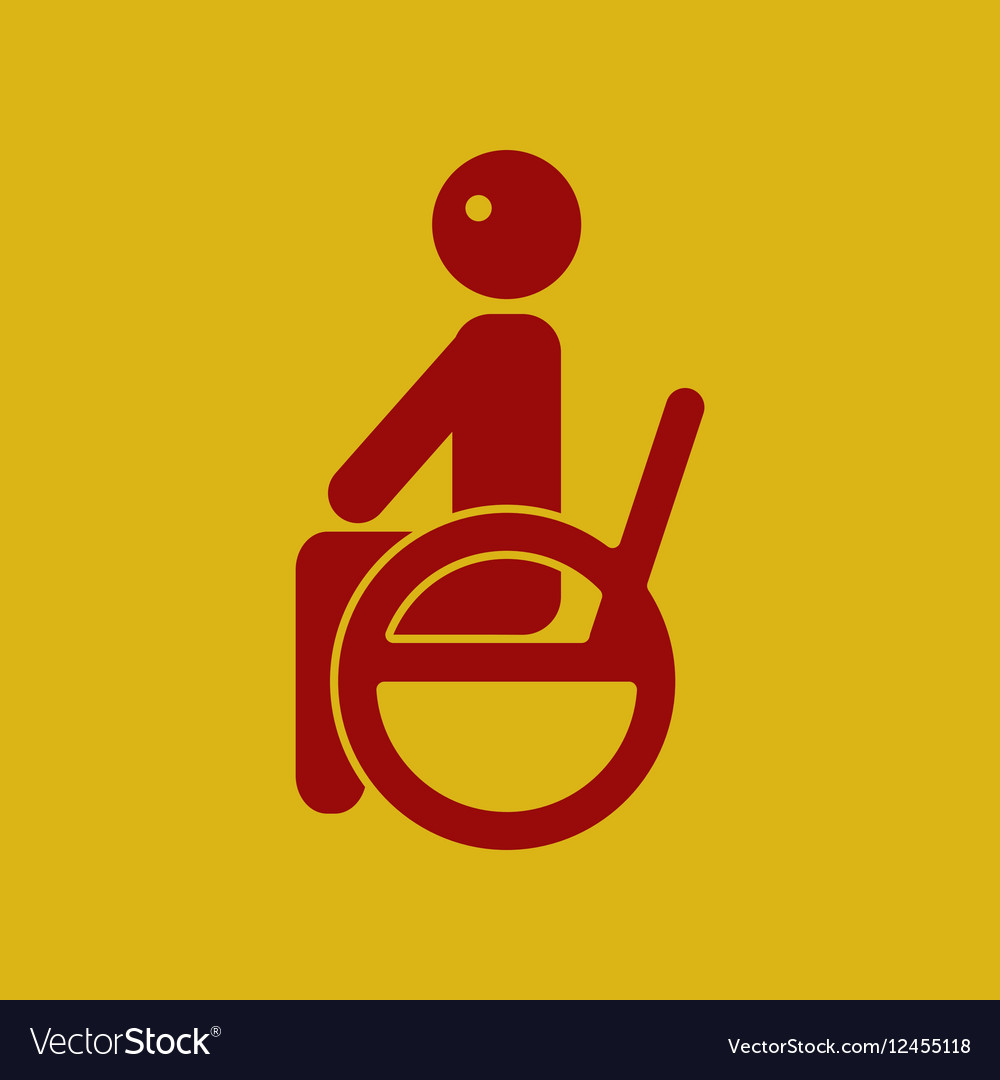 Disabled sitting on wheelchair