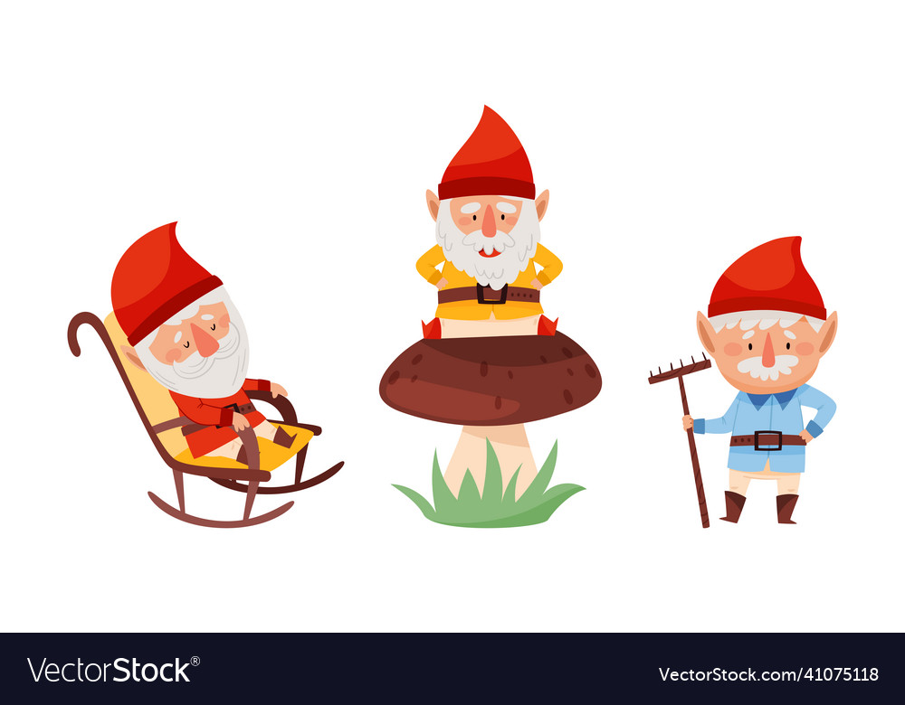 Gnome daily routine activities cute scandinavian