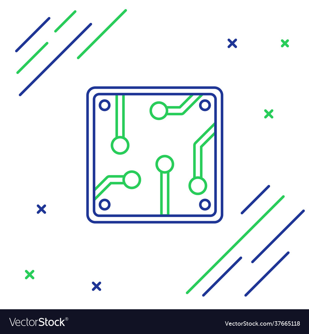 Line processor icon isolated on white background vector image Line processor icon isolated on white background