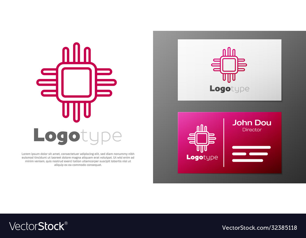 Logotype line computer processor