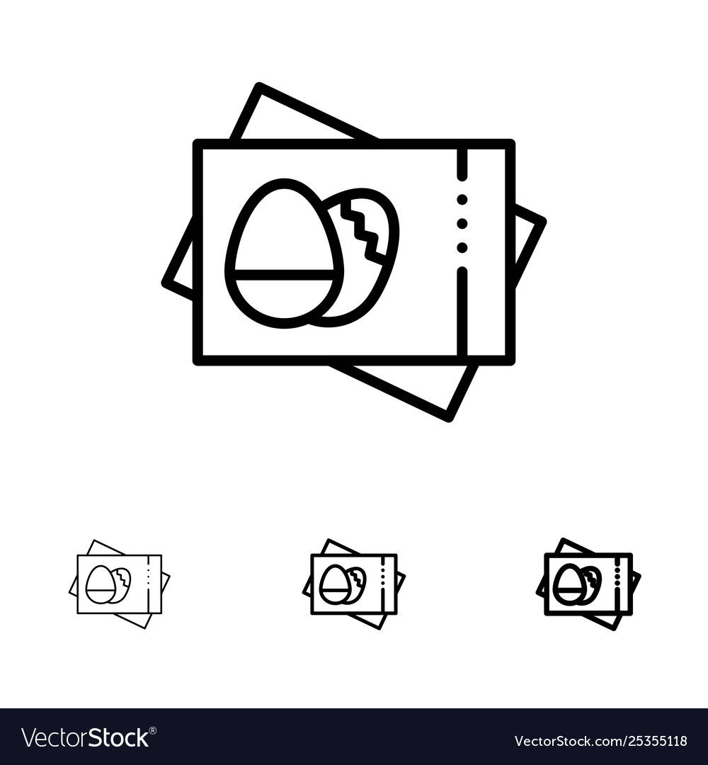 Passbrett Ei Osterkarte fett und dünn schwarz vector image Passbrett Ei Osterkarte fett und dünn schwarz