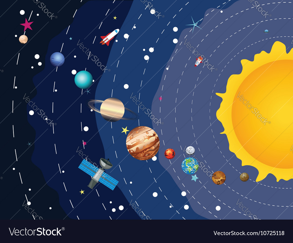 Planets of solar system Royalty Free Vector Image