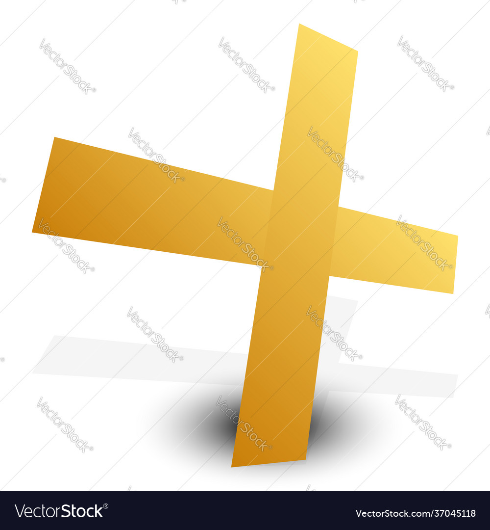 Plus cross sign mathematics math concepts add vector image Plus cross sign mathematics math concepts add