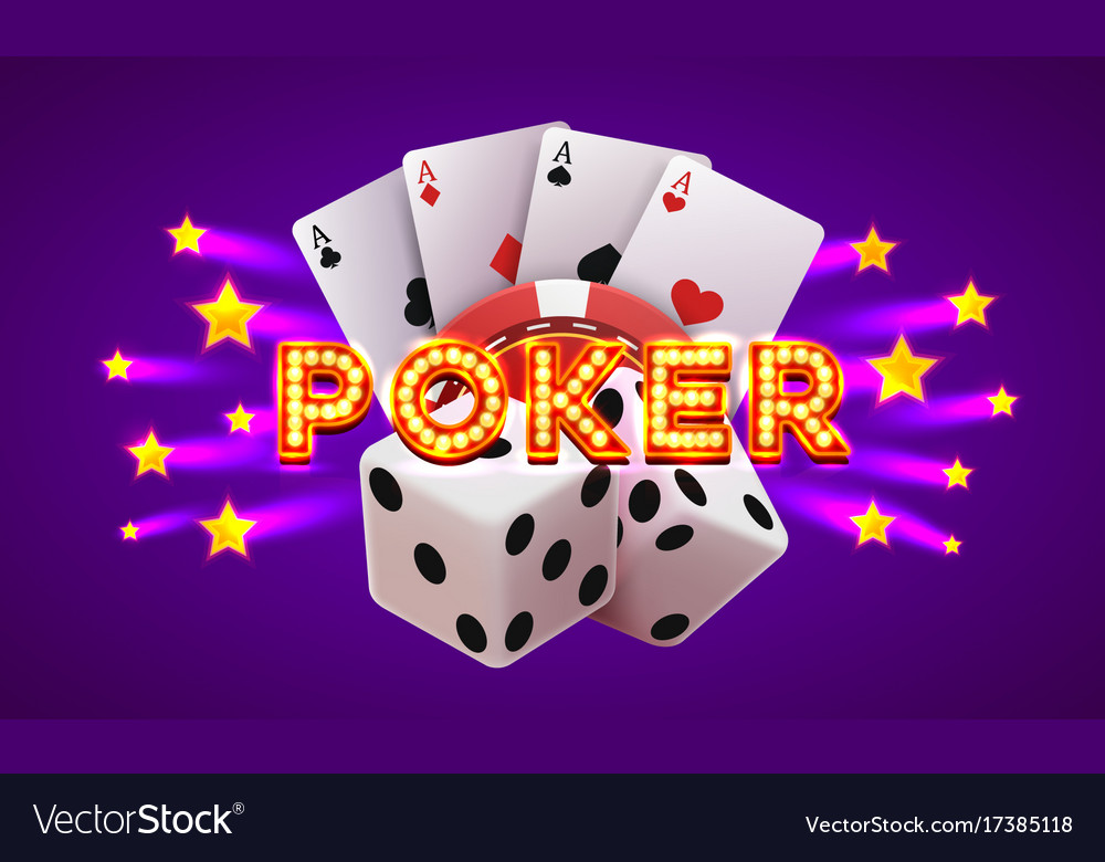 Poker-Label casino banner signboard hintergrund