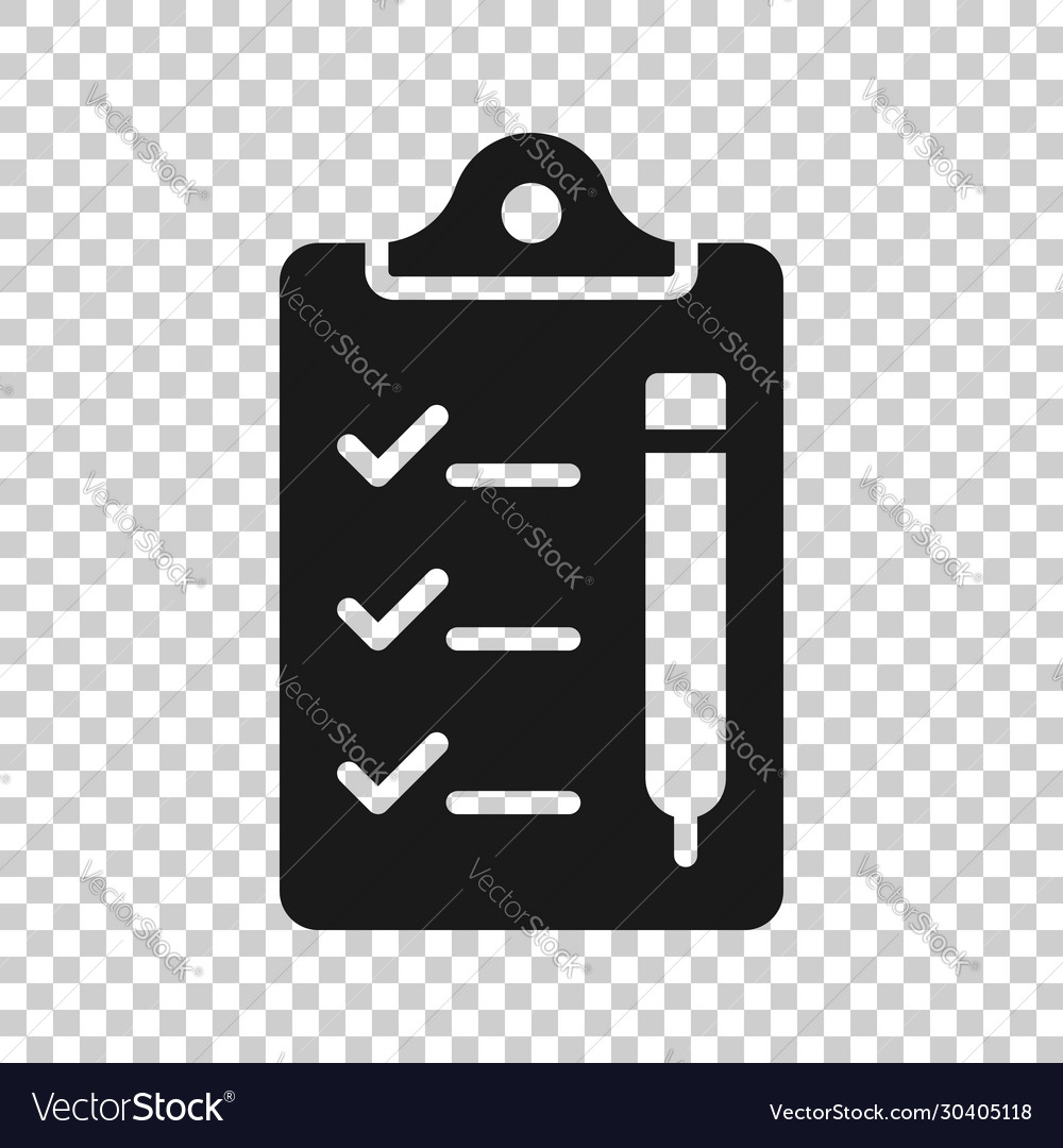 To do list icon in flat style document checklist vector image To do list icon in flat style document checklist