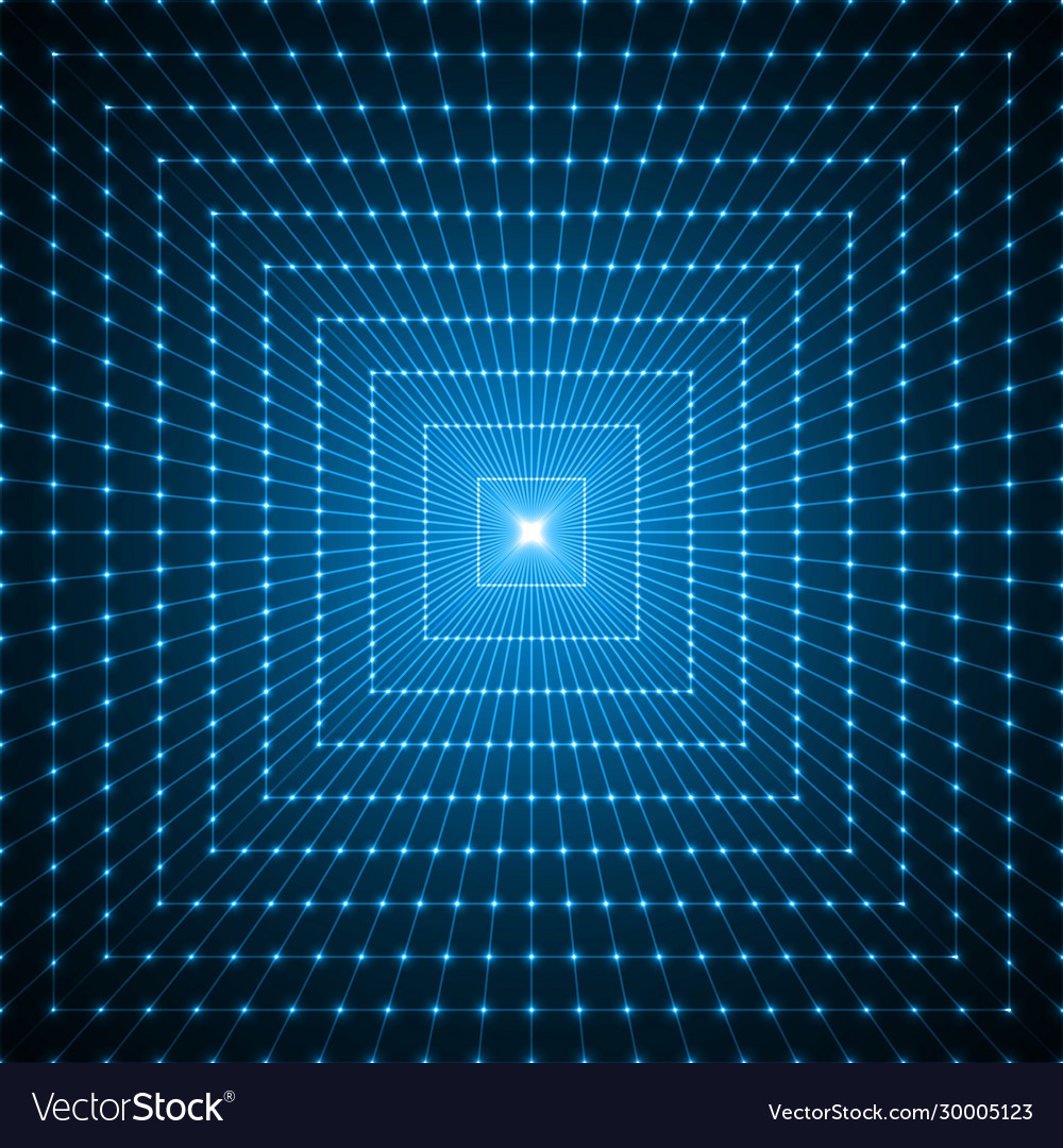 Abstract lines with light beams on intersections