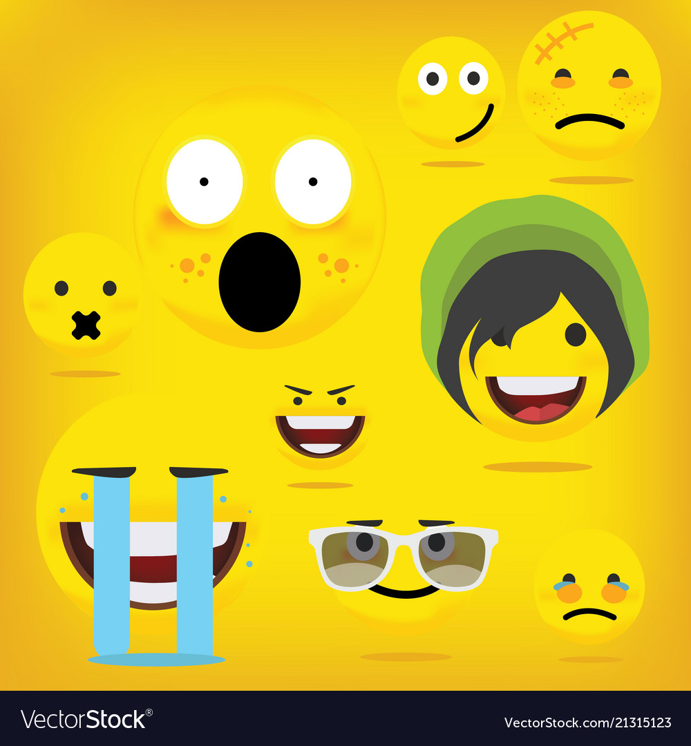 Emoji emoticon smiley Royalty Free Vector Image