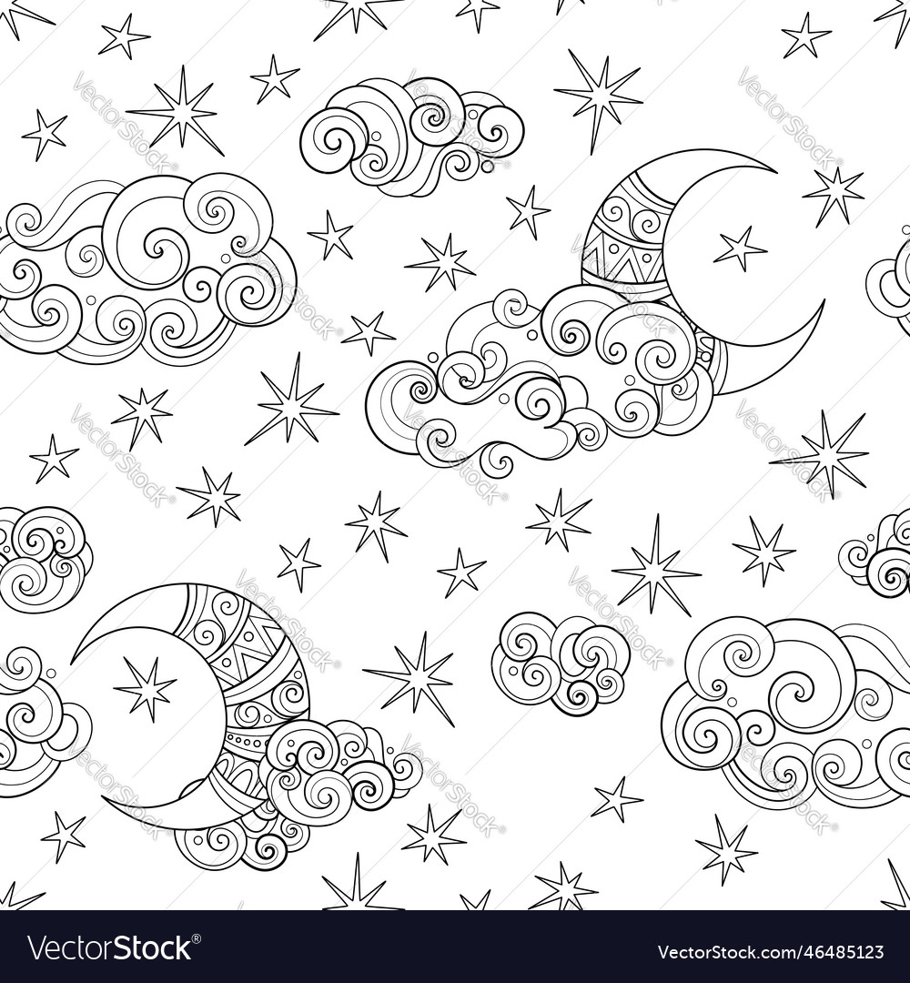 Fairytale weather forecast seamless pattern Vector Image