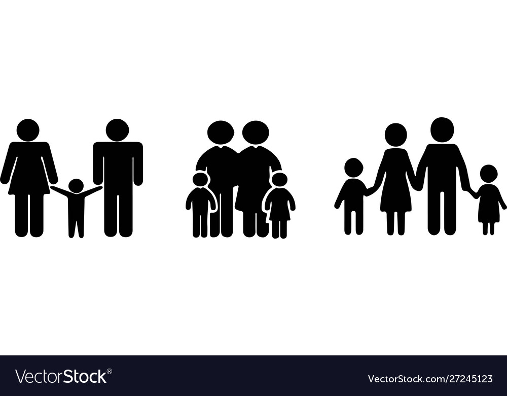 Familiensymbol auf weißem Hintergrund