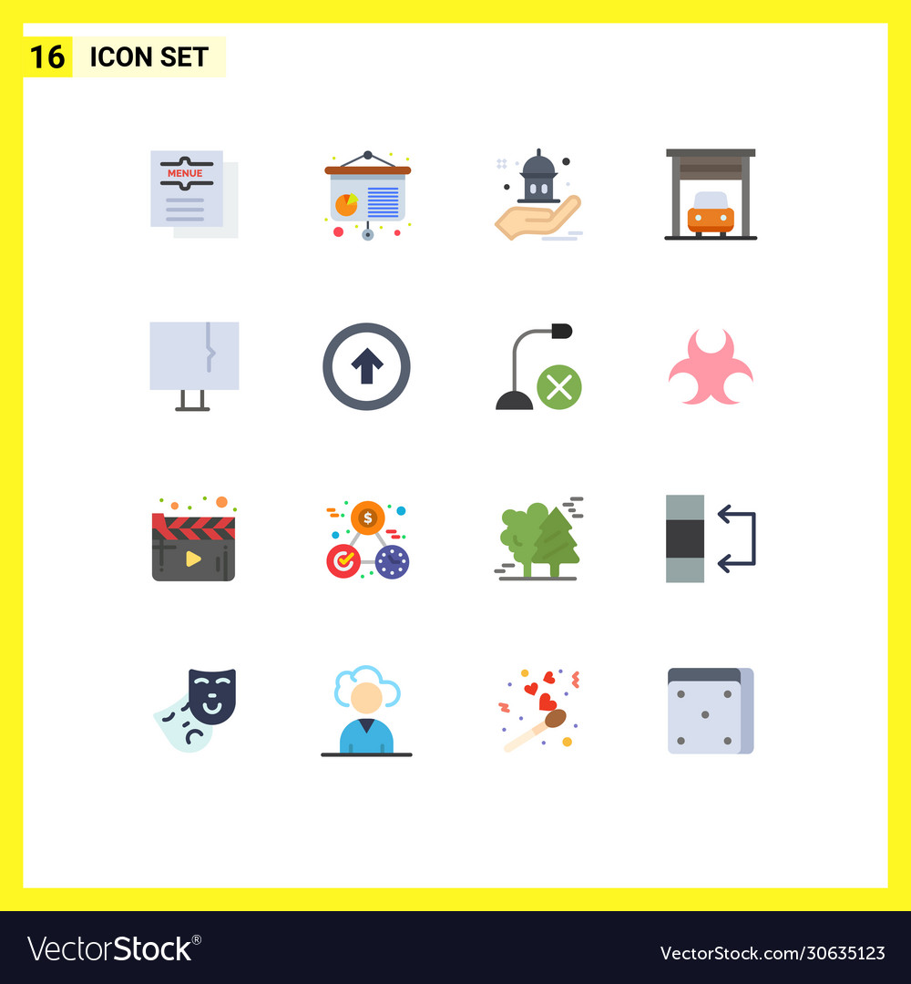 Flat color pack 16 universal symbols pc