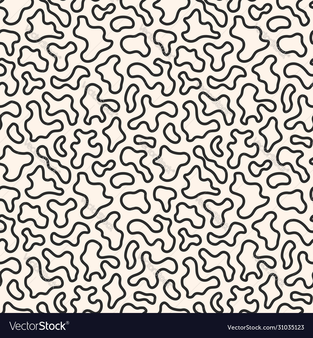 Seamless pattern with smooth abstract spots black vector image Seamless pattern with smooth abstract spots black