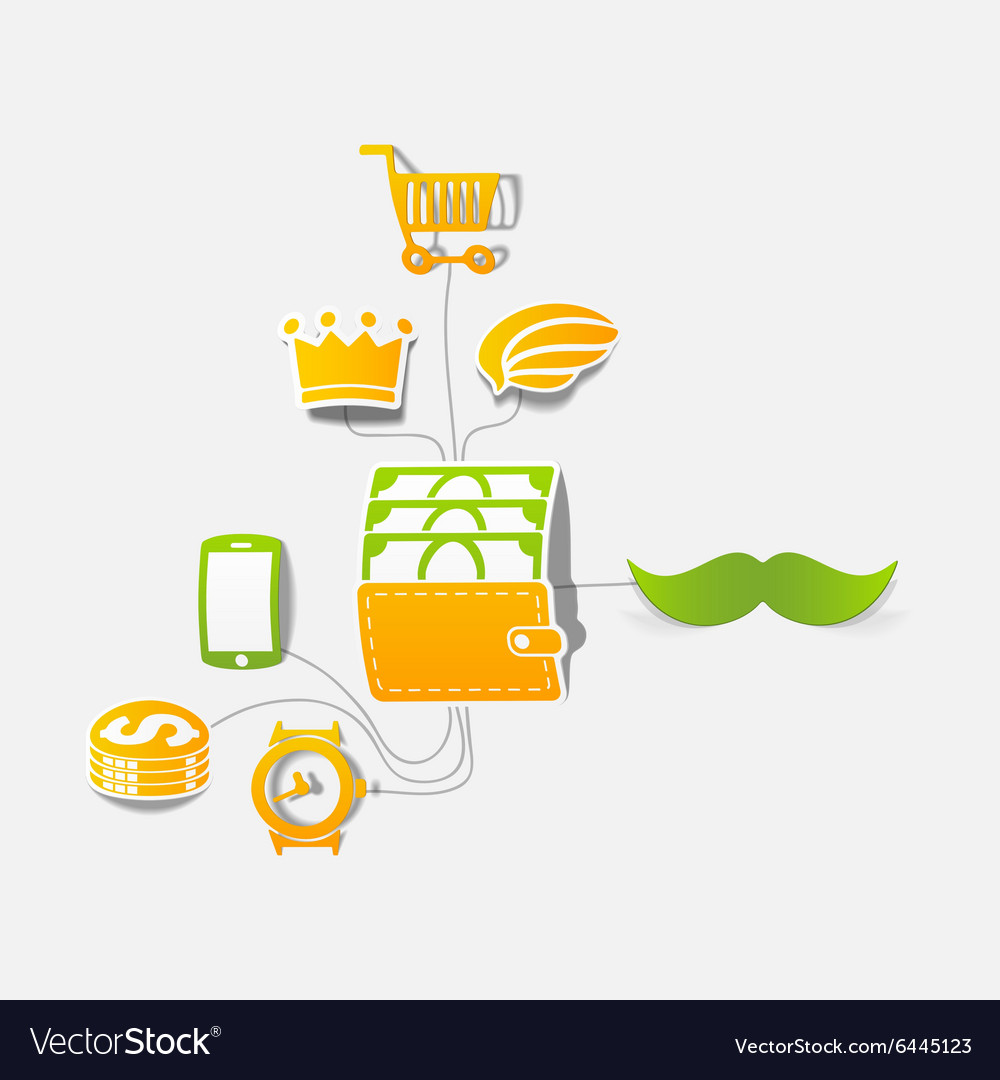 Set of sticker design online shopping concept