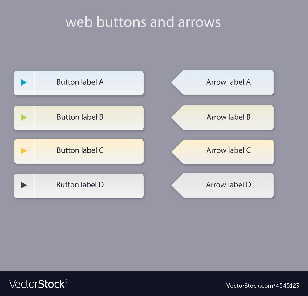 Web buttons with light colors