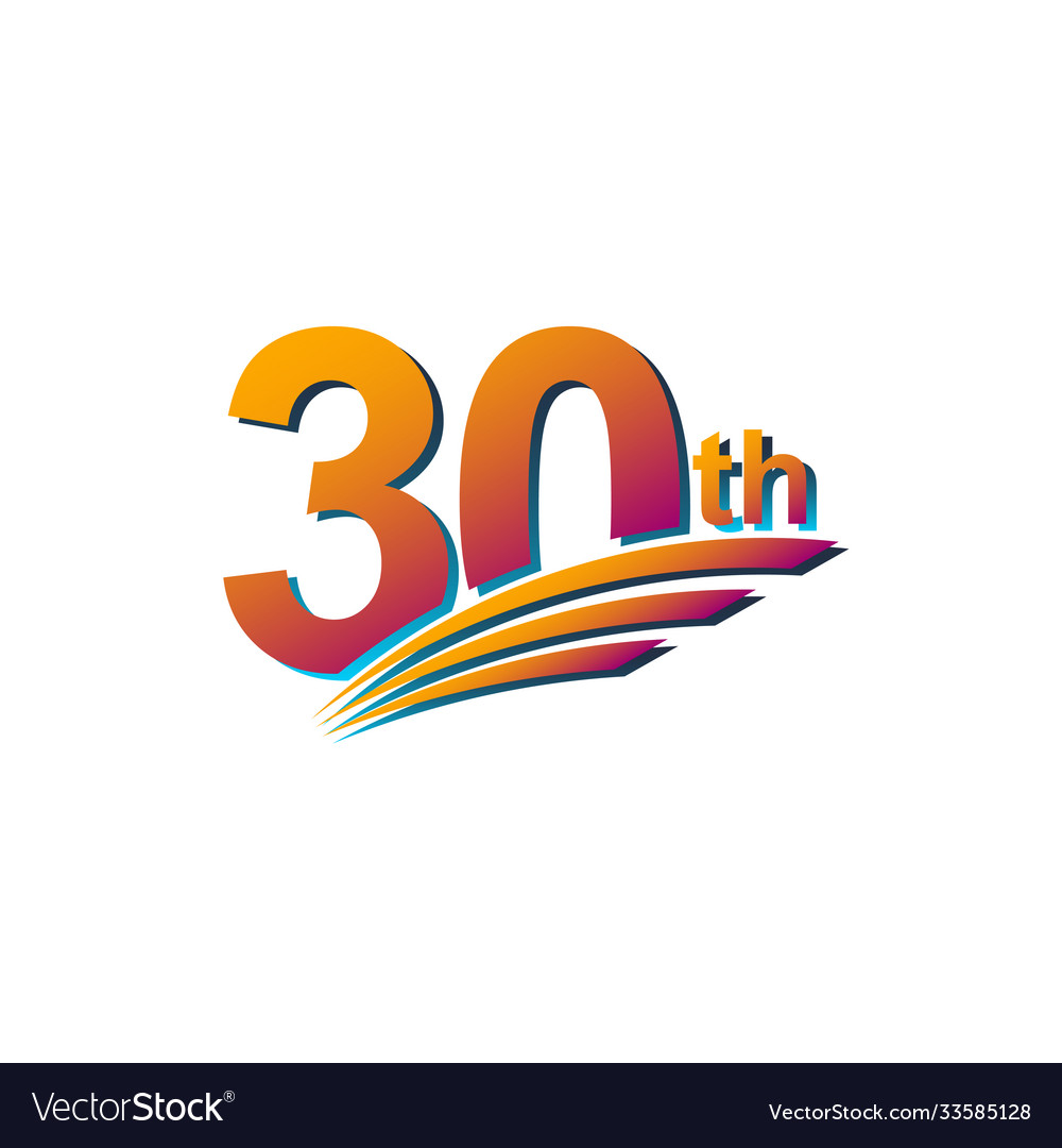 30 th anniversary elegant celebration template Vector Image