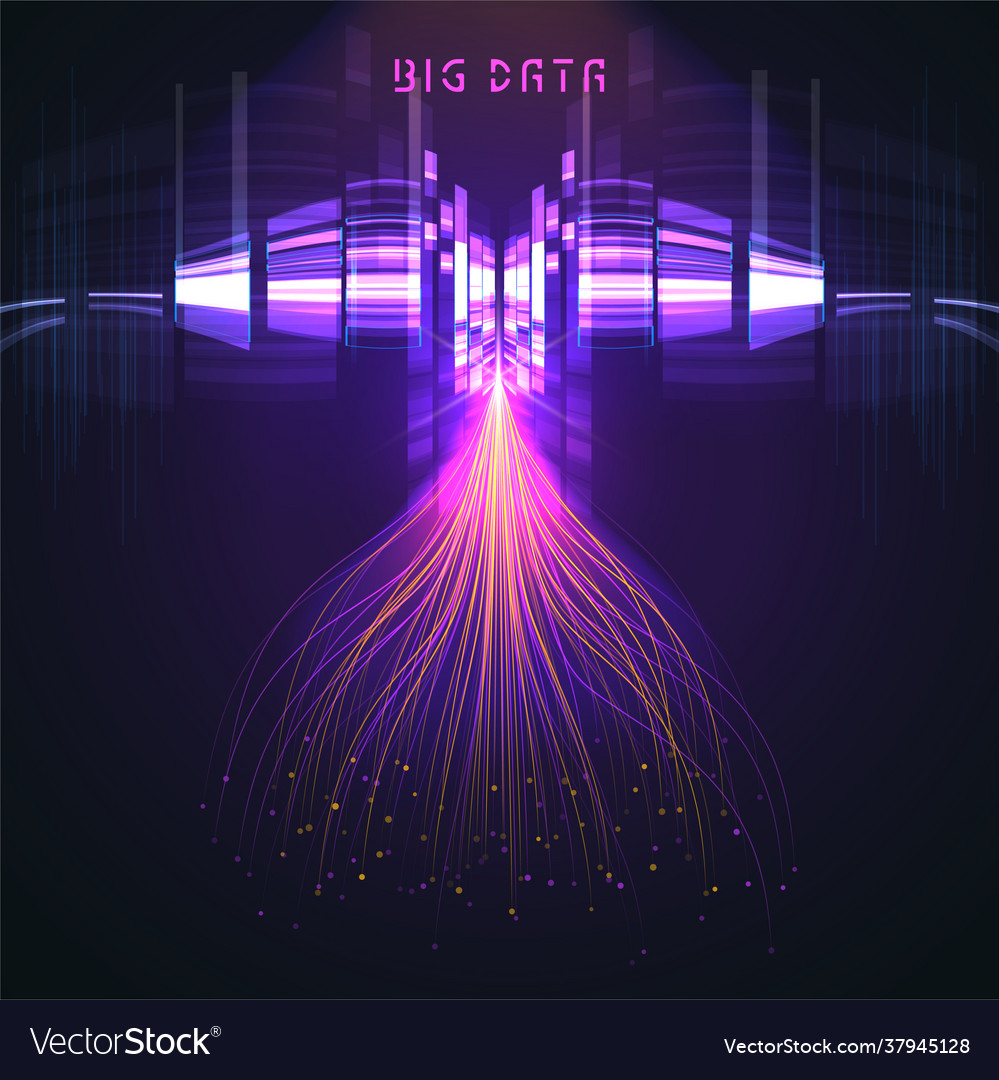 Abstract data transmission visualization vector image Abstract data transmission visualization