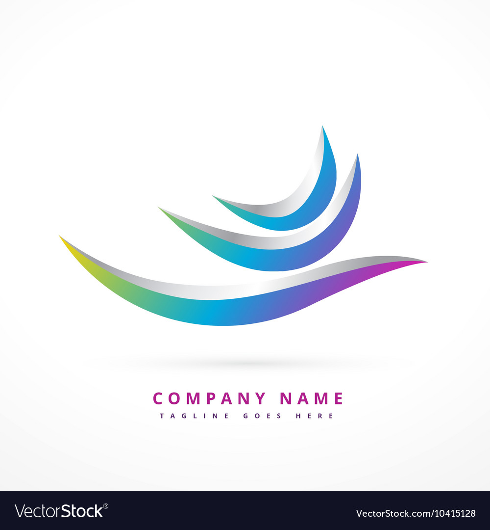 Abstract logo shape design Royalty Free Vector Image