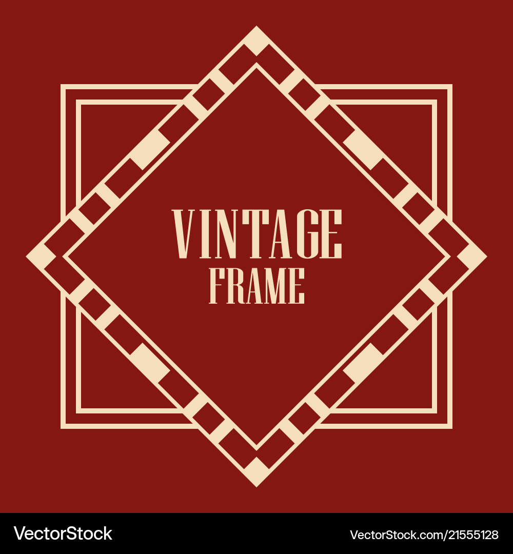 Art deco frame Royalty Free Vector Image - VectorStock