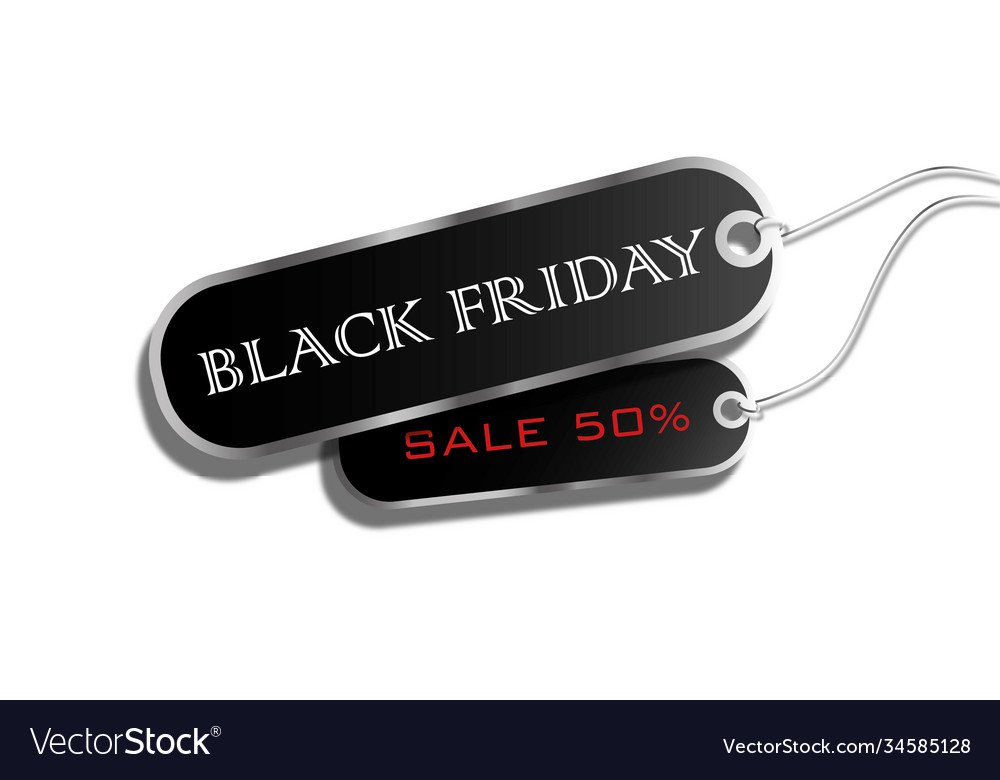 Black friday sale tag Royalty Free Vector Image