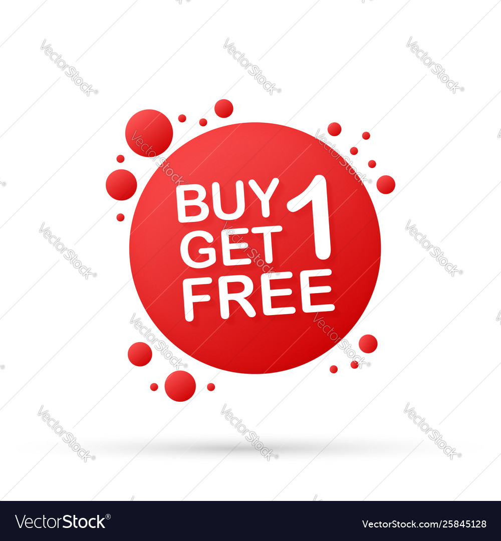 Buy 1 get free sale tag banner design template