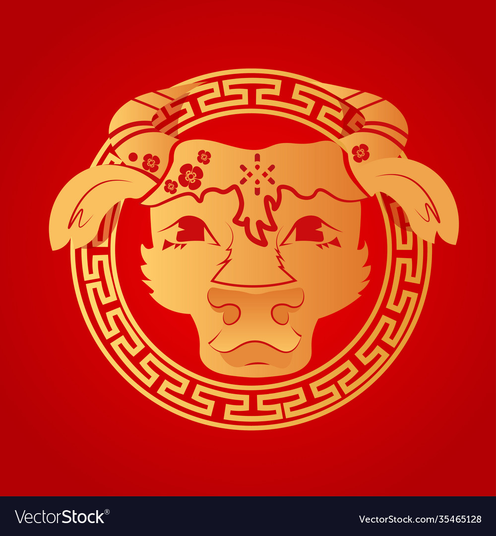 Chinese new year ox bull buffalo zodiac sign