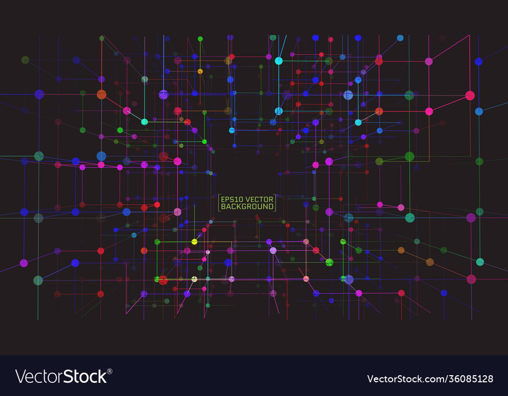 Color abstract background with cube cell vector image Color abstract background with cube cell