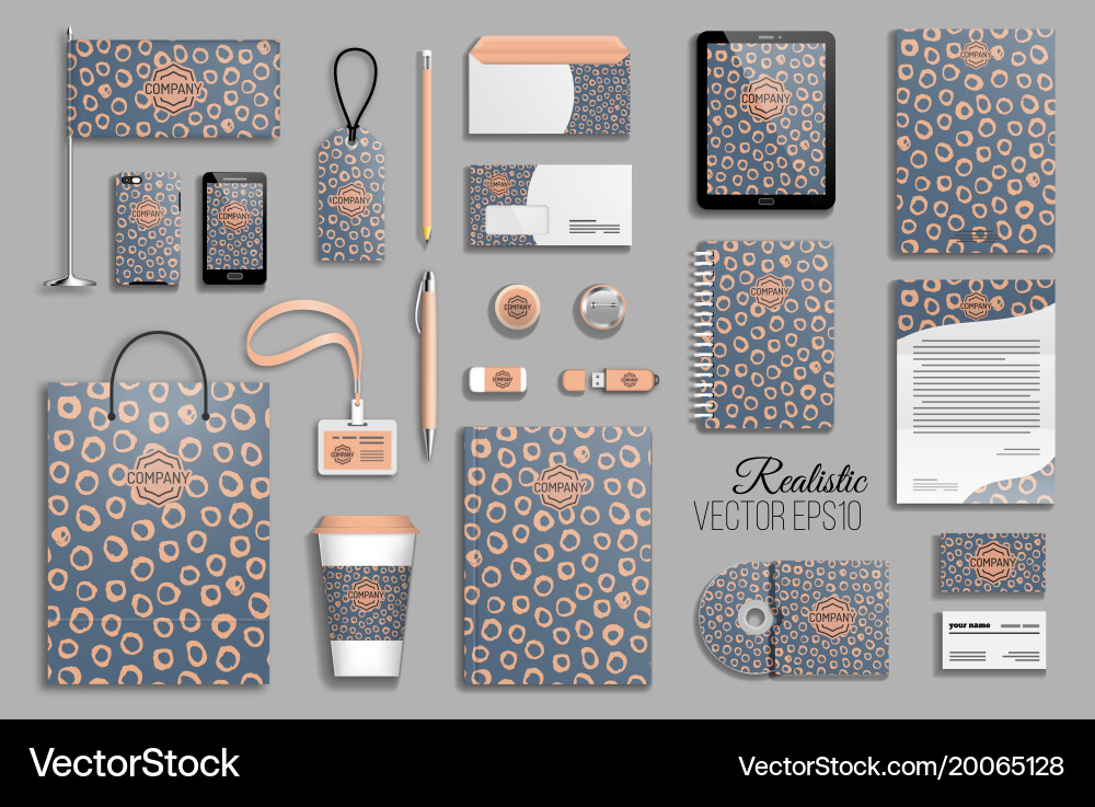 Corporate Identity Template Set Royalty Free Vector Image